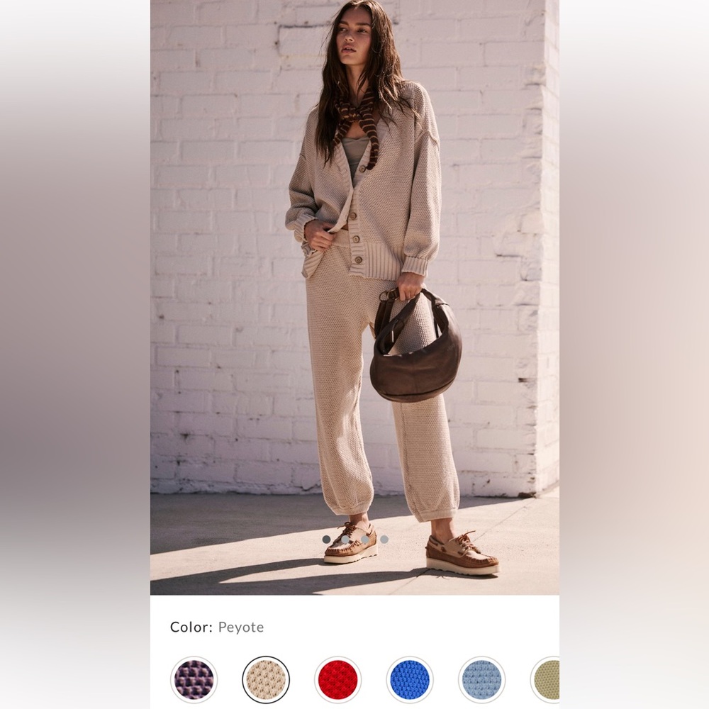 Free People Hailee Sweater set size M (sweater and pants sold together)